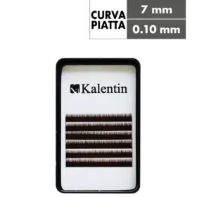 Kalentin Extensión de Cejas Planas Marrón Oscuro 7mm